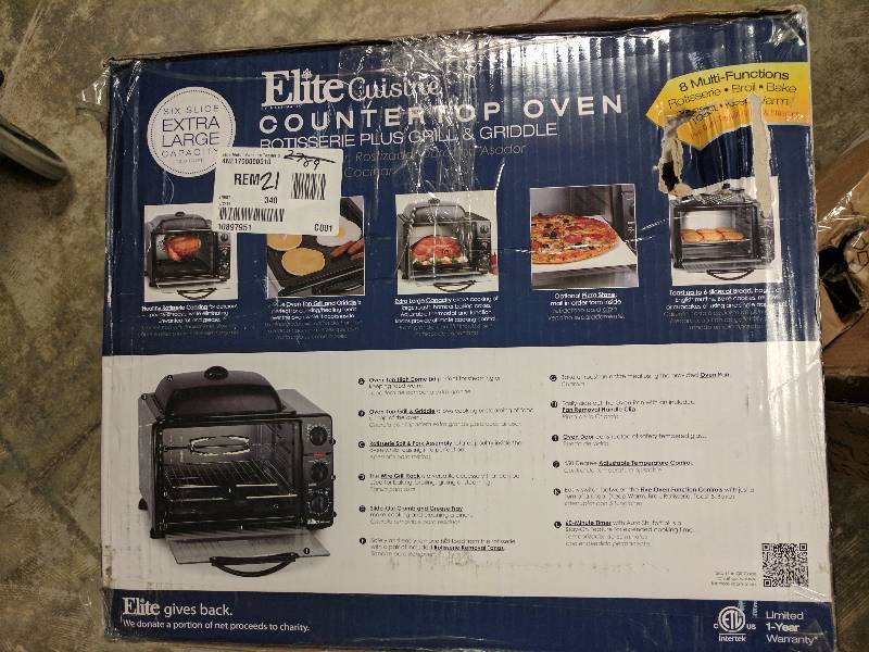 lot 21 image: Elite Multi-Function Toaster Oven