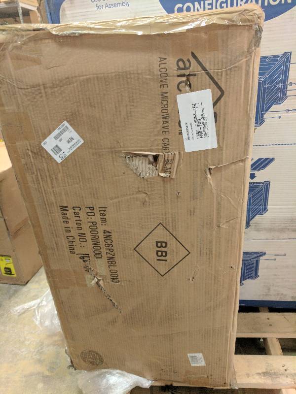 lot 33 image: alcove Microwave Stand - Black