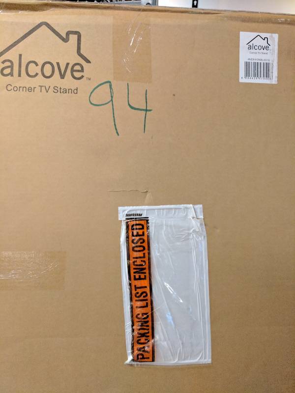 lot 94 image: ALCOVE CORNER TV STAND black