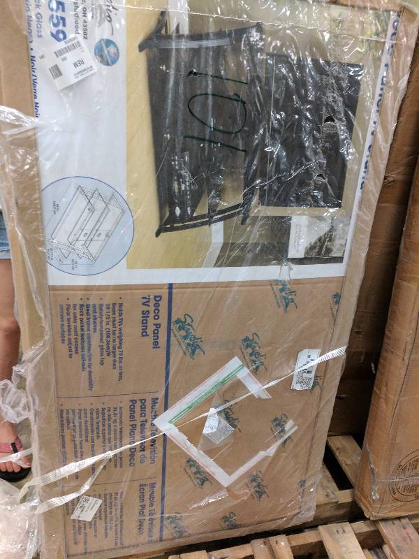 lot 101 image: Sauder 42 TV Stand-Black