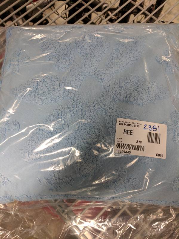 lot 183 image: Sabrina Chenille 16 Pillow - Blue