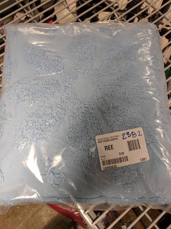 lot 182 image: Sabrina Chenille 16 Pillow - Blue