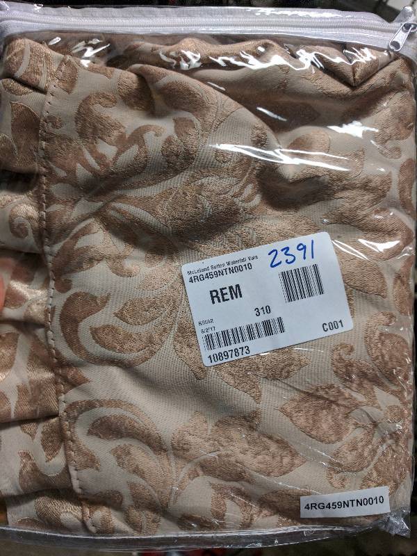 lot 188 image: McLeland Design Sutton 48 x 36 Blackout Waterfall Valance - Tan