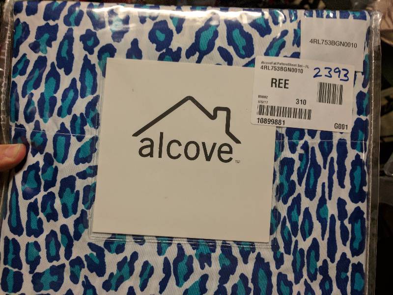 lot 189 image: alcove Fall Pattern Sheet Set - Full Blue-Green