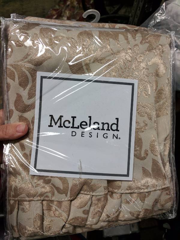 lot 187 image: McLeland Design Sutton 48 x 36 Blackout Waterfall Valance - Tan
