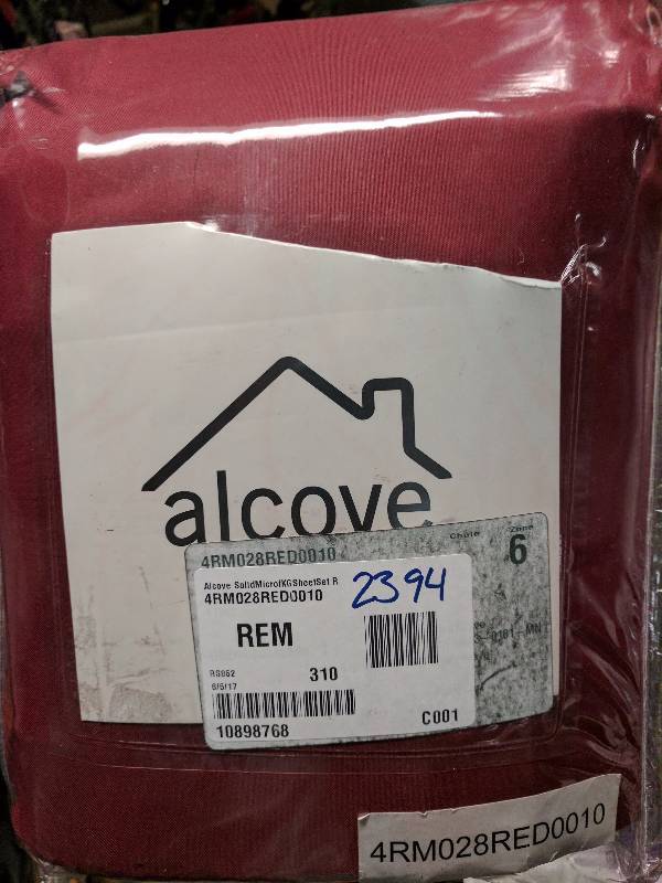 lot 192 image: alcove Solid-Color Microfiber Sheet Set - Full Red