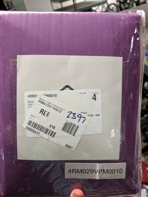 lot 193 image: alcove Solid-Color Microfiber Sheet Set - Full Plum