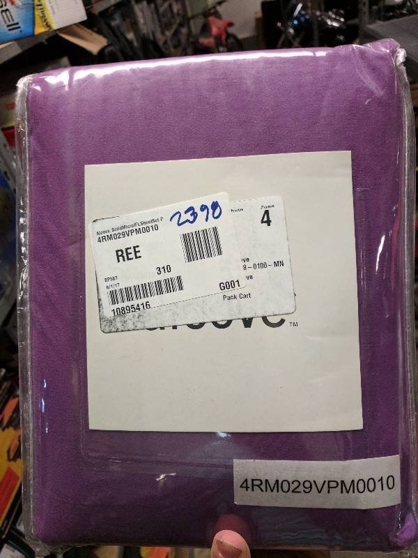 lot 194 image: alcove Solid-Color Microfiber Sheet Set - Full Plum