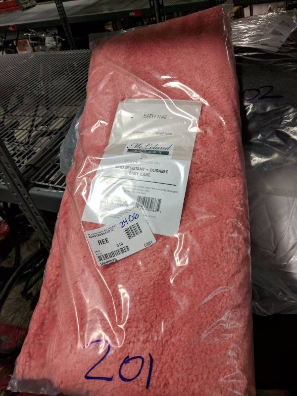 lot 201 image: McLeland Design 24 x 40 Bath Rug - Shell Pink