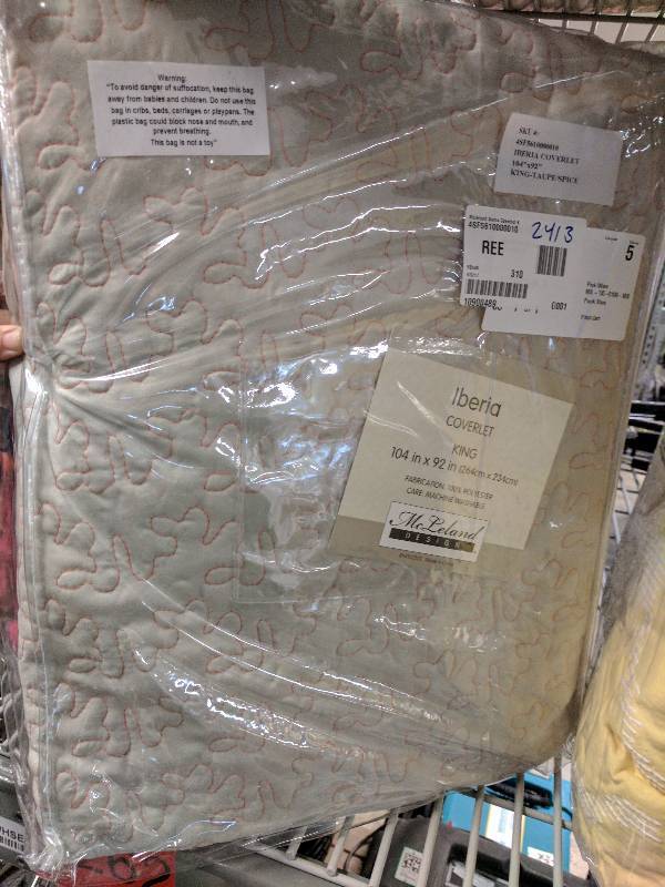 lot 206 image: McLeland Design Iberia Coverlet - King