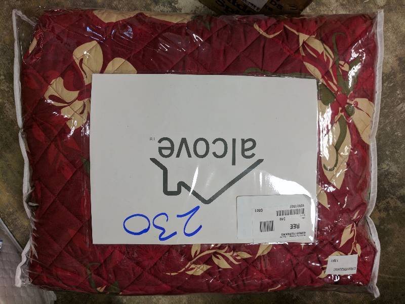 lot 230 image: alcove Bexley 5-Pc. Quilt Set - King Red