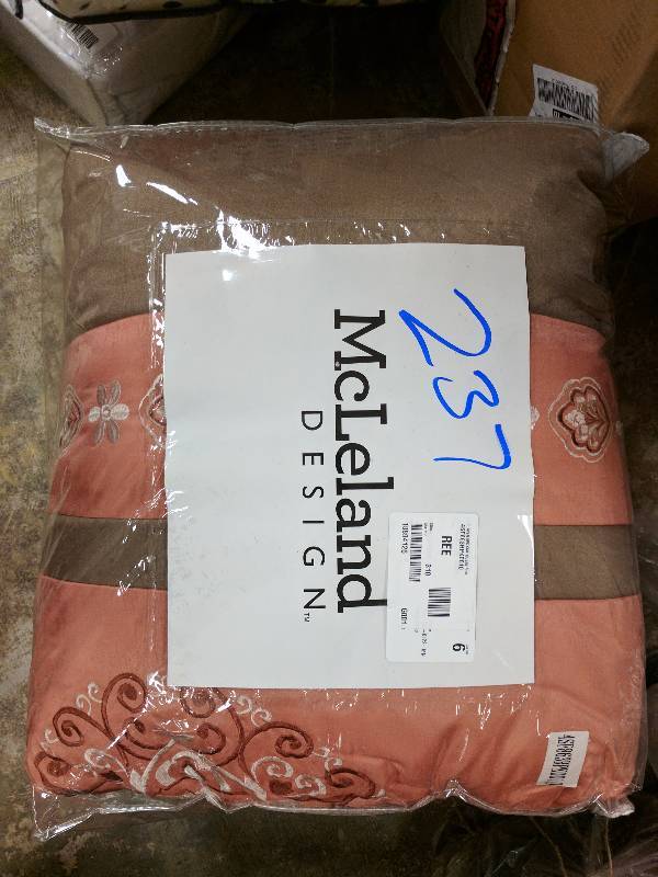 lot 237 image: McLeland Design Rowen 8-Pc. Embellished Comforter Set - Queen Pink