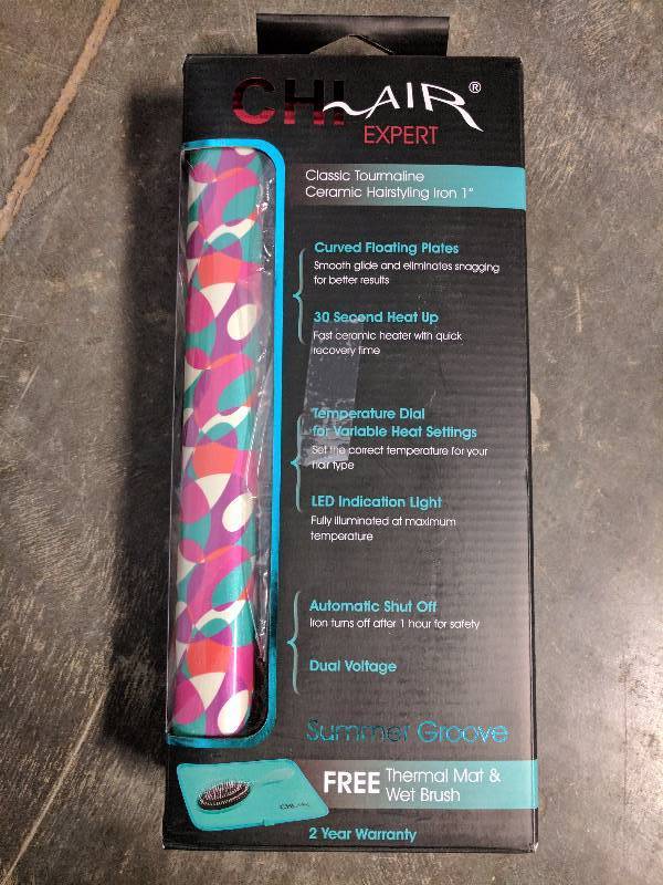 lot 257 image: CHI Air Classic Ceramic Flat Iron 1 Limited Edition Summer Groove