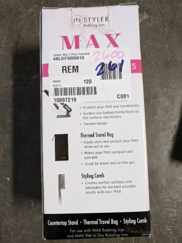 lot 261 image: Instyler MAX 3-Pc. Essential Accessories Set