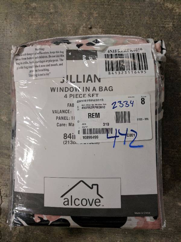 lot 442 image: alcove Jillian 84 x 84 Panel Pair - Pink