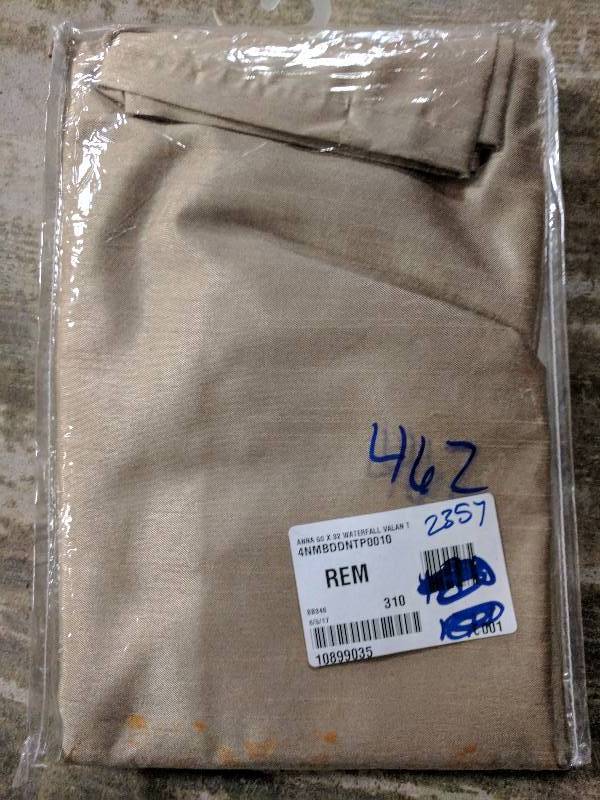 lot 462 image: United Anna 50 x 32 Waterfall Valance - Taupe