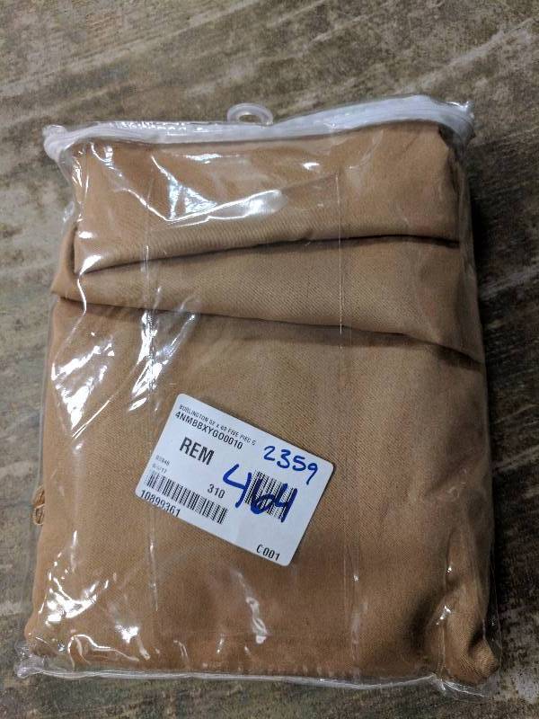 lot 464 image: United Burlington 52 x 84 Blackout 5-Pc. Window Panel Set - Gold