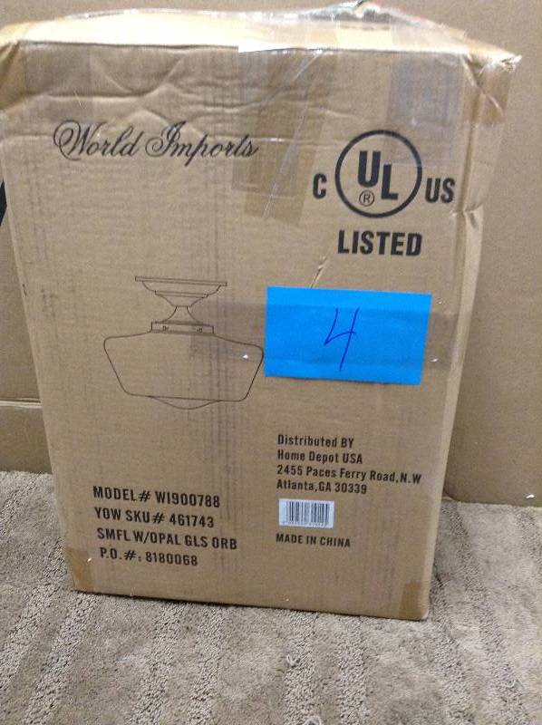 World Imports Luray 1-Light Oil-Rubbed Bronze Semi-Flush Mount Light open box never used