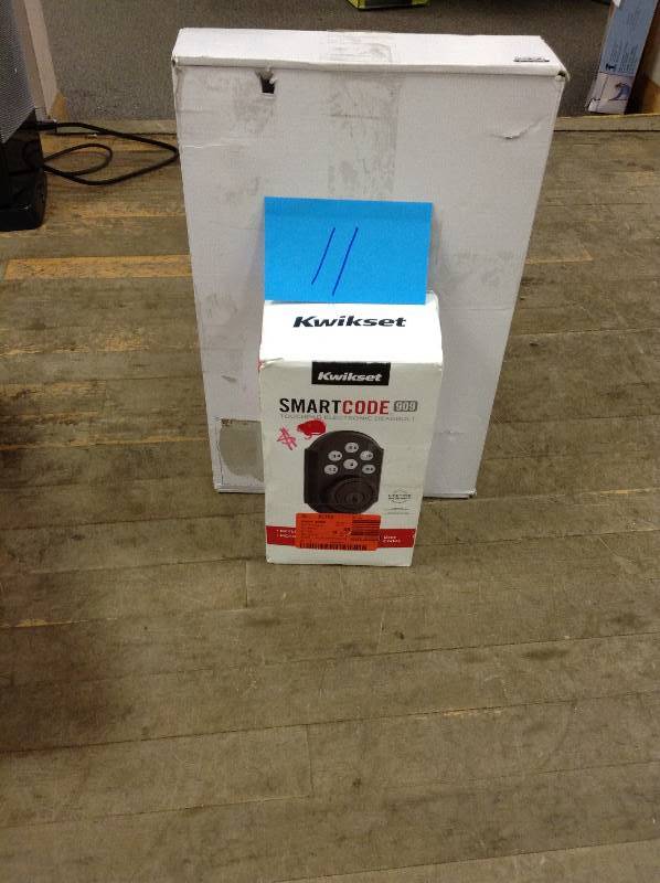 Kwikset 909 SmartCode Electronic Deadbolt featuring SmartKey in Venetian Bronze open box