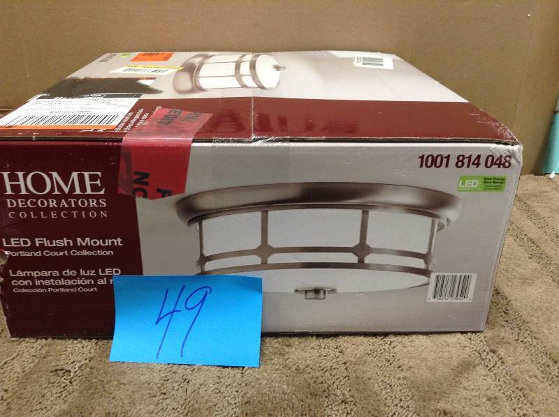 Home Decorators Collection 14 in. Brushed Nickel LED Flushmount open box never used