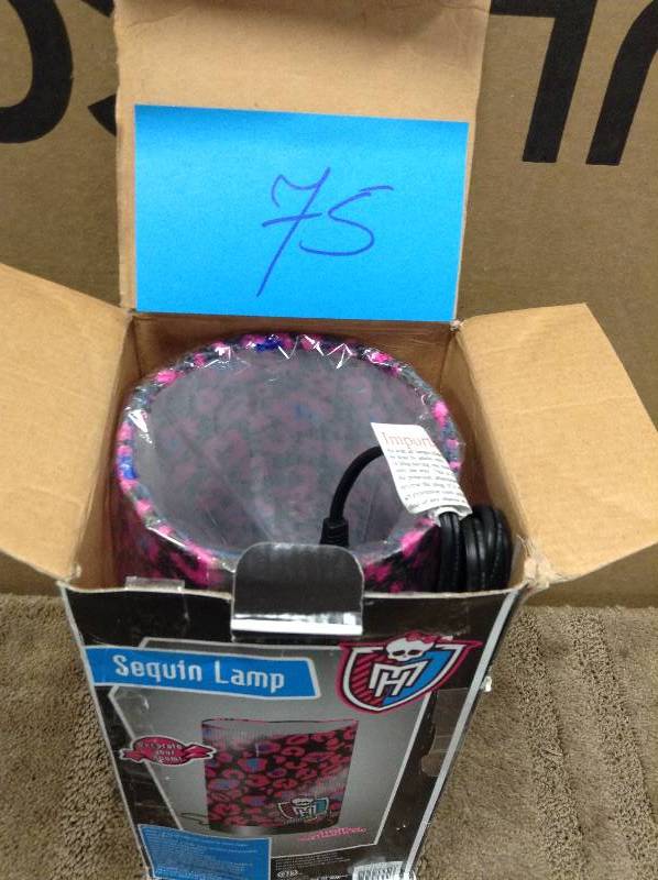 Monster High Sequin Lamp open box never used