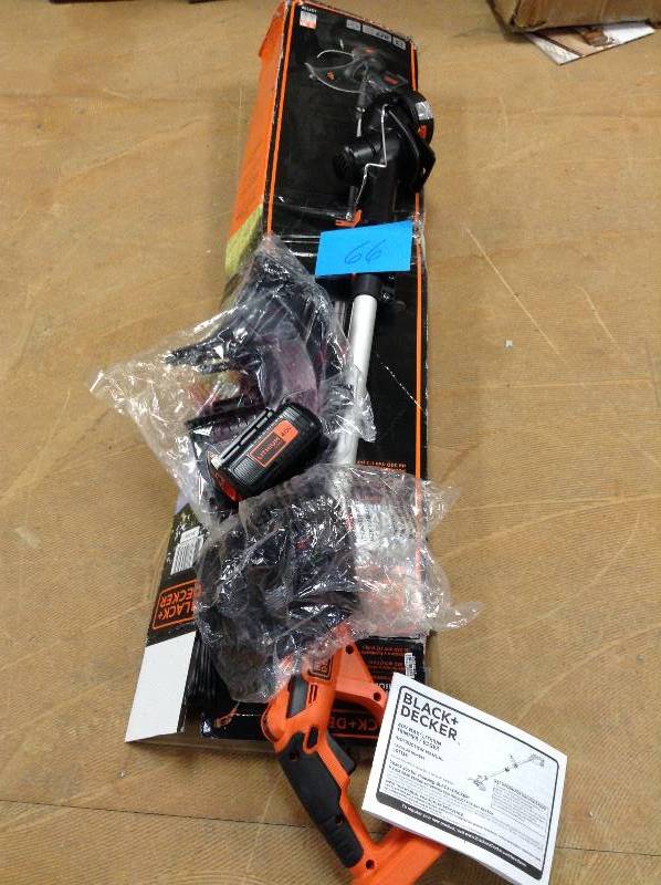 BLACKDECKER 13 in. 40-Volt MAX Lithium-Ion Cordless 2-in-1 String Grass TrimmerLawn Edger with 1.5Ah Battery and Charger Included Model#  LST136 open box never used