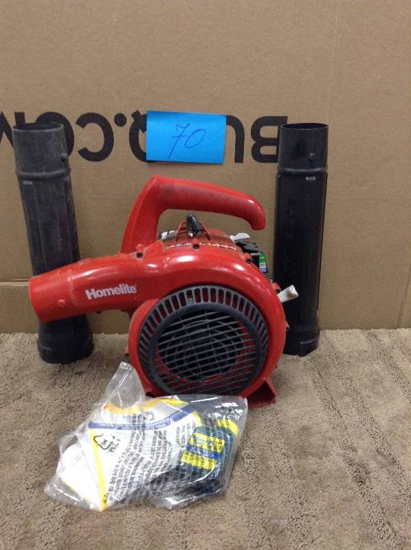 Homelite 150 MPH 400 CFM 2-Cycle Handheld Gas Leaf Blower used in working conditions