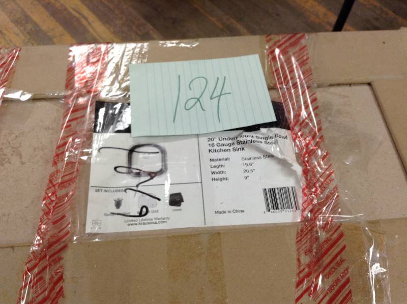 KRAUS  Undermount Stainless Steel 20 in. Single Basin Kitchen Sink Kit Model # KBU15  open box never used