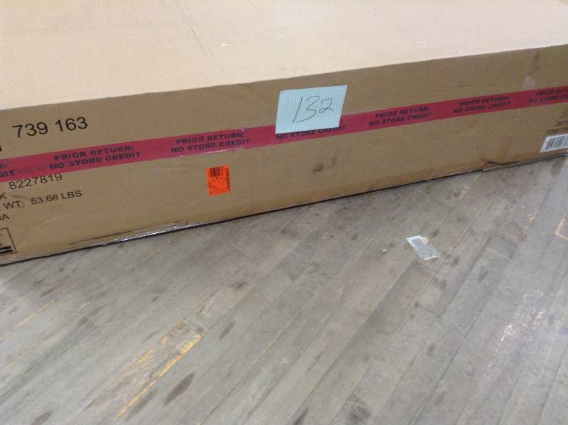 Hampton Bay  Cavasso Metal Outdoor Chaise Lounge with Oatmeal Cushion open box never used