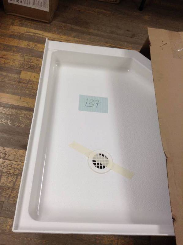 Swan  38 in. x 38 in. Solid Surface Single Threshold Shower Floor in White open box never used