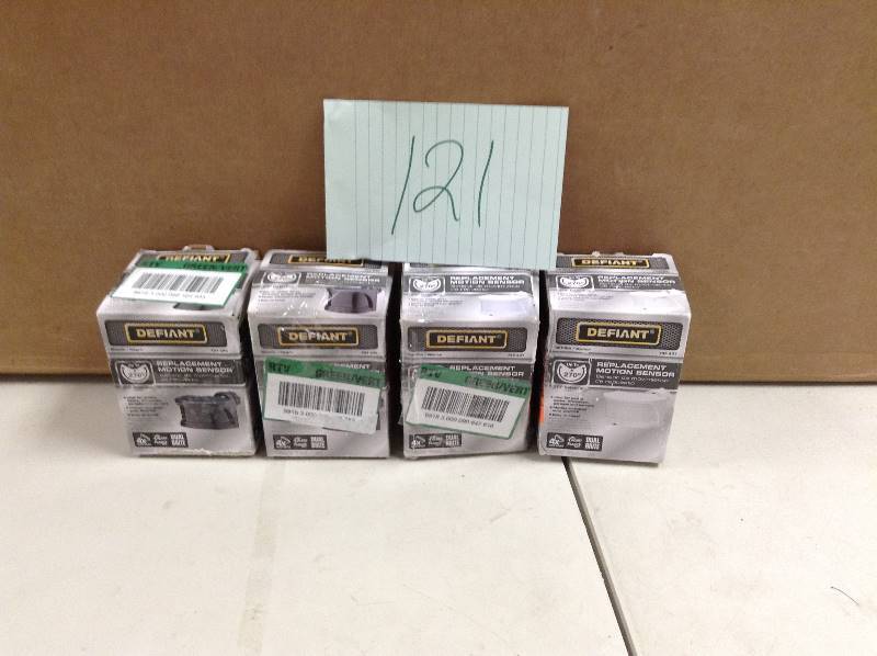 Lot of 4 Defiant 270 Degree Black Replacement Outdoor Motion Sensor  open box never used