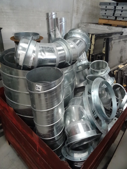 Misc galvanized duct work. Various ...