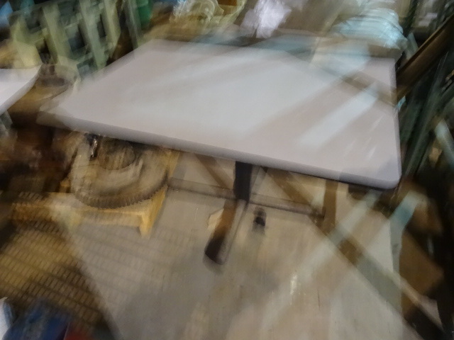 42 x 42 steel base table...