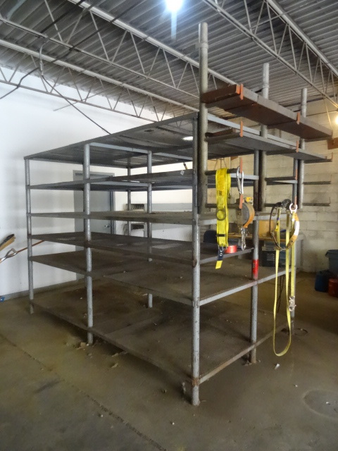 Metal shelving unit. All welded tog...