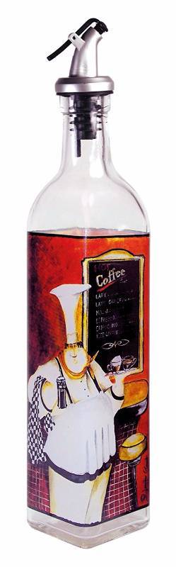 lot 123 image: New, Grant Howard French Chef Glass Oil and Vinegar Cruet, 16 oz, Multicolor