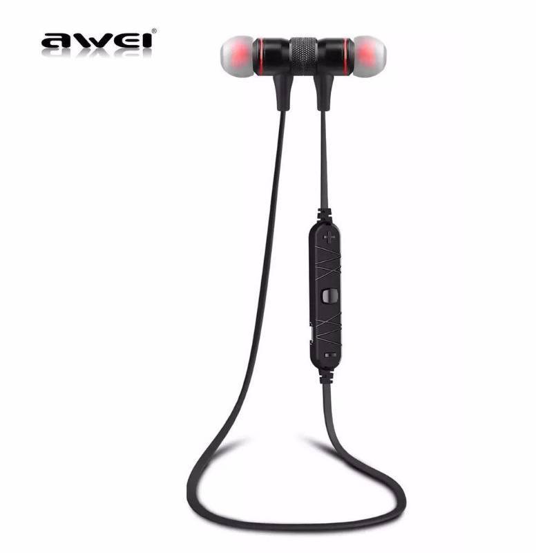 lot 225 image: AWEI A920BL Bluetooth 4.0 Wireless Sport Exercise Stereo Noise Reduction Earbuds Build-in Microphone Earphone For Apple iPhone Galaxy S6 S5 Android Smartphones (Black)