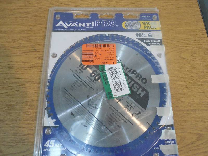 lot 7 image: Avanti Pro 10 in. x 60-Tooth Fine Finish Saw Blade (2-Pack)