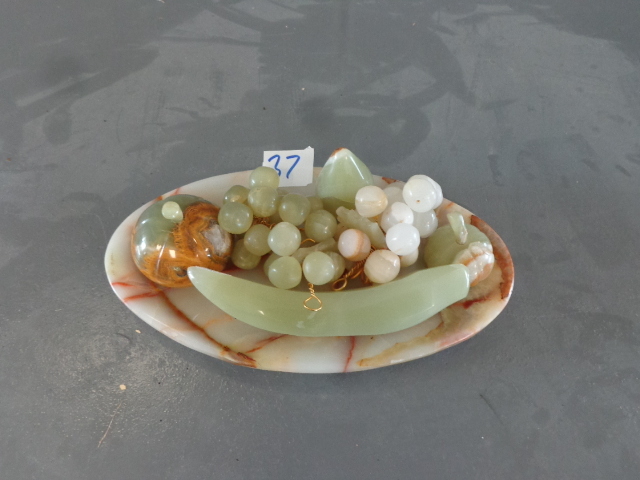 lot 37 image: Marble Fruit and Tray