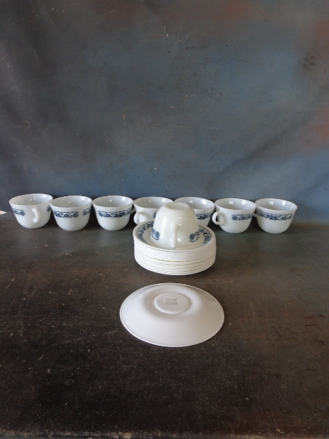lot 55 image: Corning ware Cups and Saucers