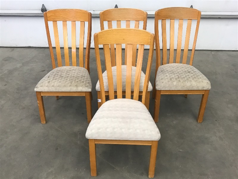 Set Of (4) Matching Wood Dining Cha...