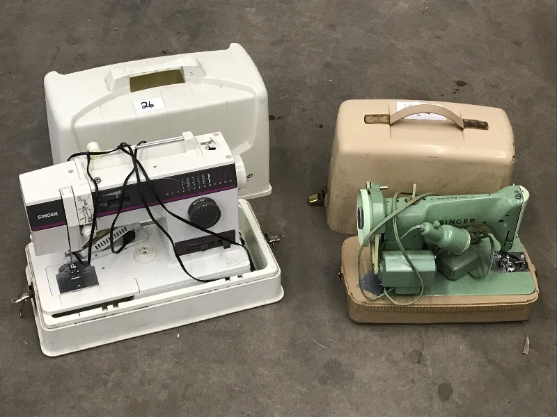 (2) Sewing Machines With Travel Cas...