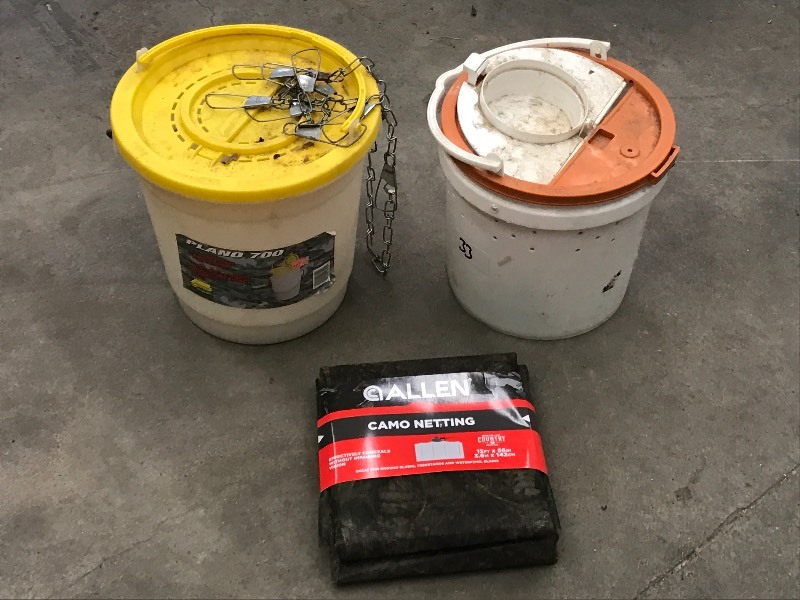 Lot Of (2) Minnow Buckets & (1) Ne...