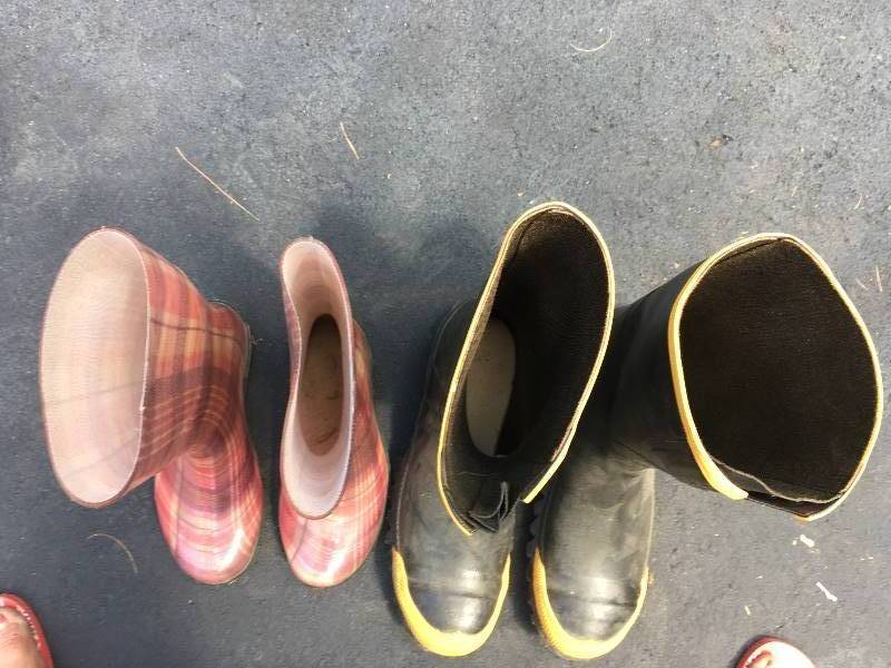 lot 35 image: (2) RUBBER BOOTS