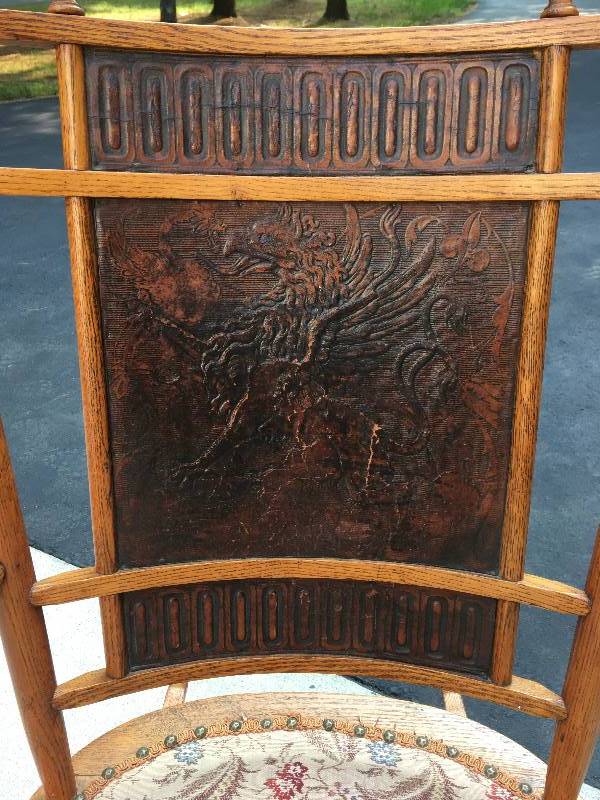 lot 54 image: ANTIQUE ROCKING CHAIR