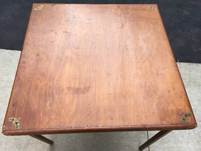 lot 64 image: VINTAGE CARD TABLE