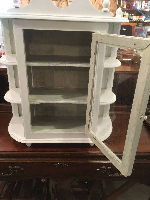 lot 278 image: DECORATIVE WOOD DISPLAY CABINET