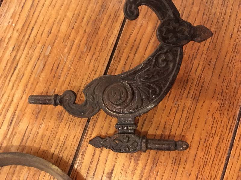 lot 338 image: (2) ANTIQUE CANDLE HOLDERS