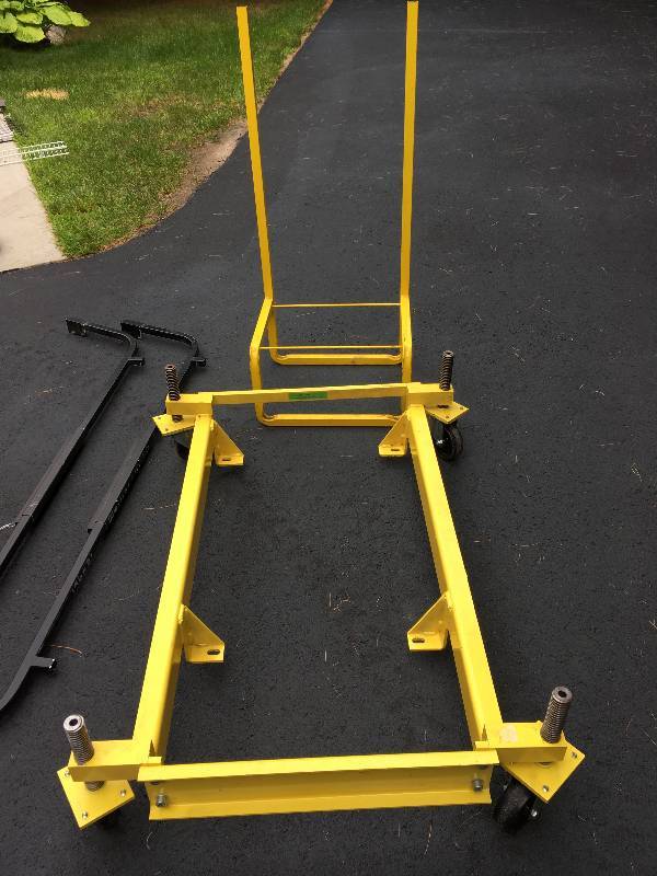 lot 437 image: INDUSTRIAL CART & LADDER RACK FOR A TOPPER