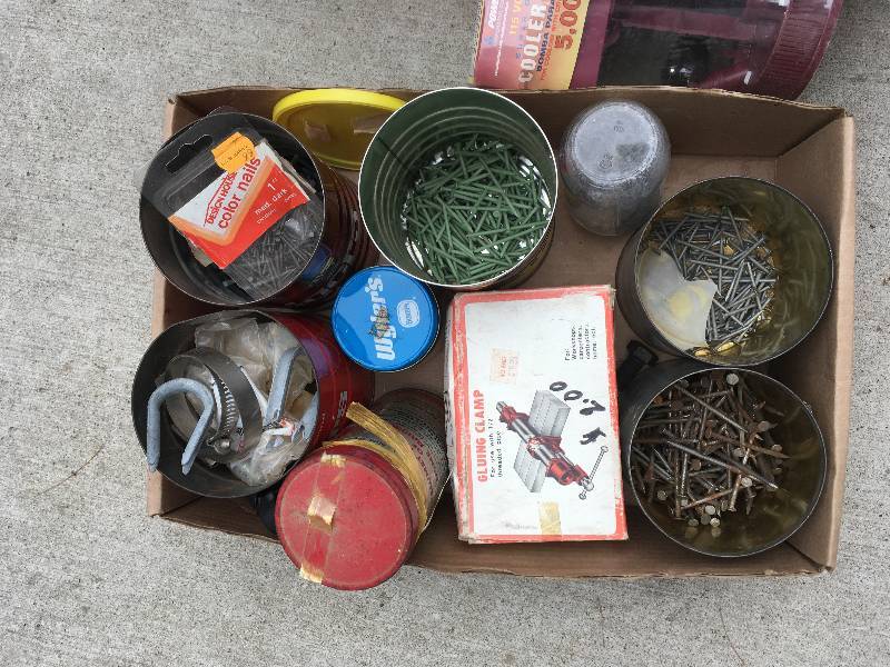 lot 443 image: COOLER PUMP, MISC NAILS, MISC ELECTRICAL