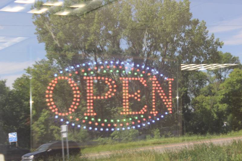 lot 110 image: Lighted OPEN Sign w Hours